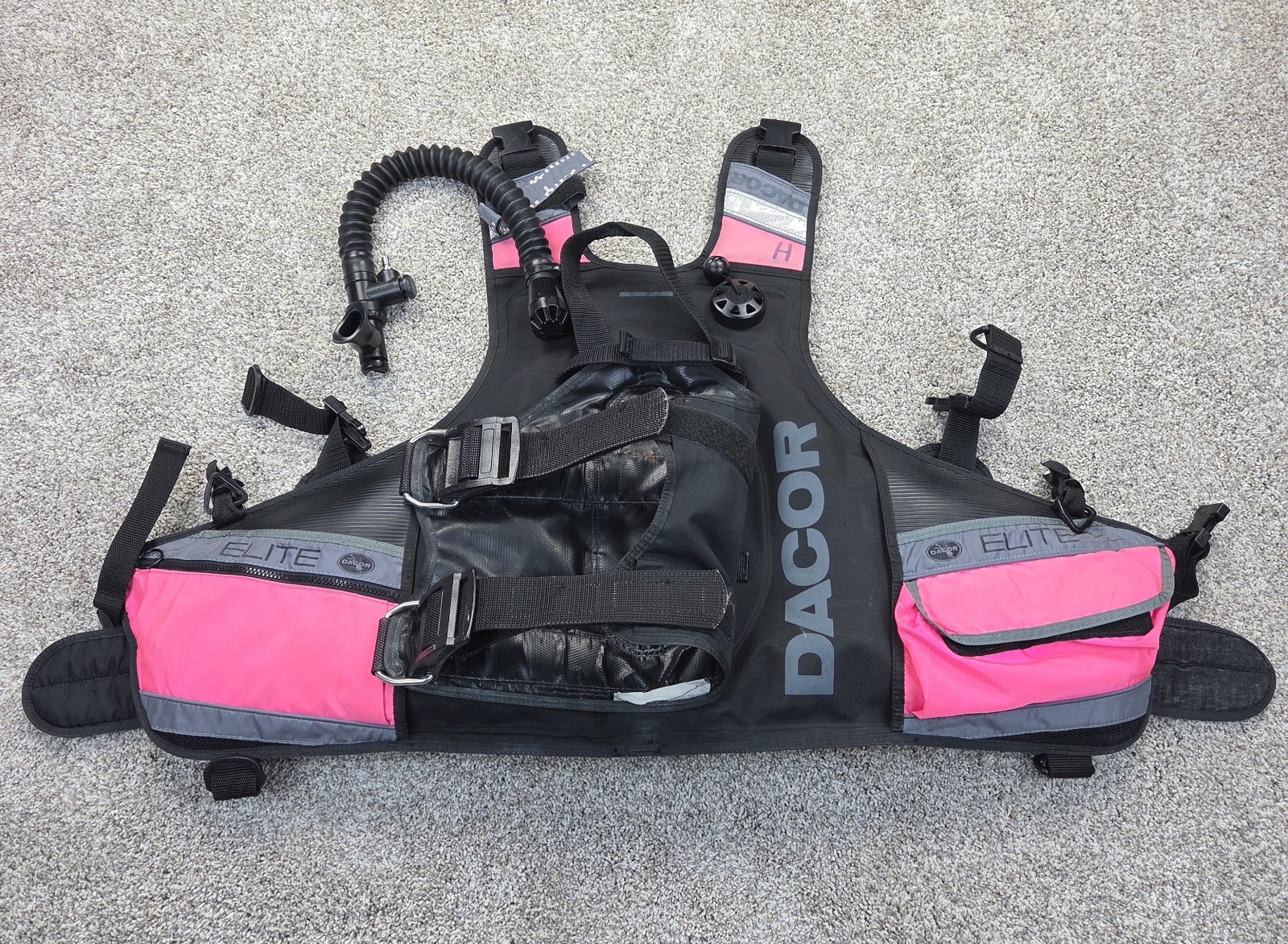 Vintage Dacor Elite BCD Patent Pending Scuba Diving Buoyancy Compensator XS/S