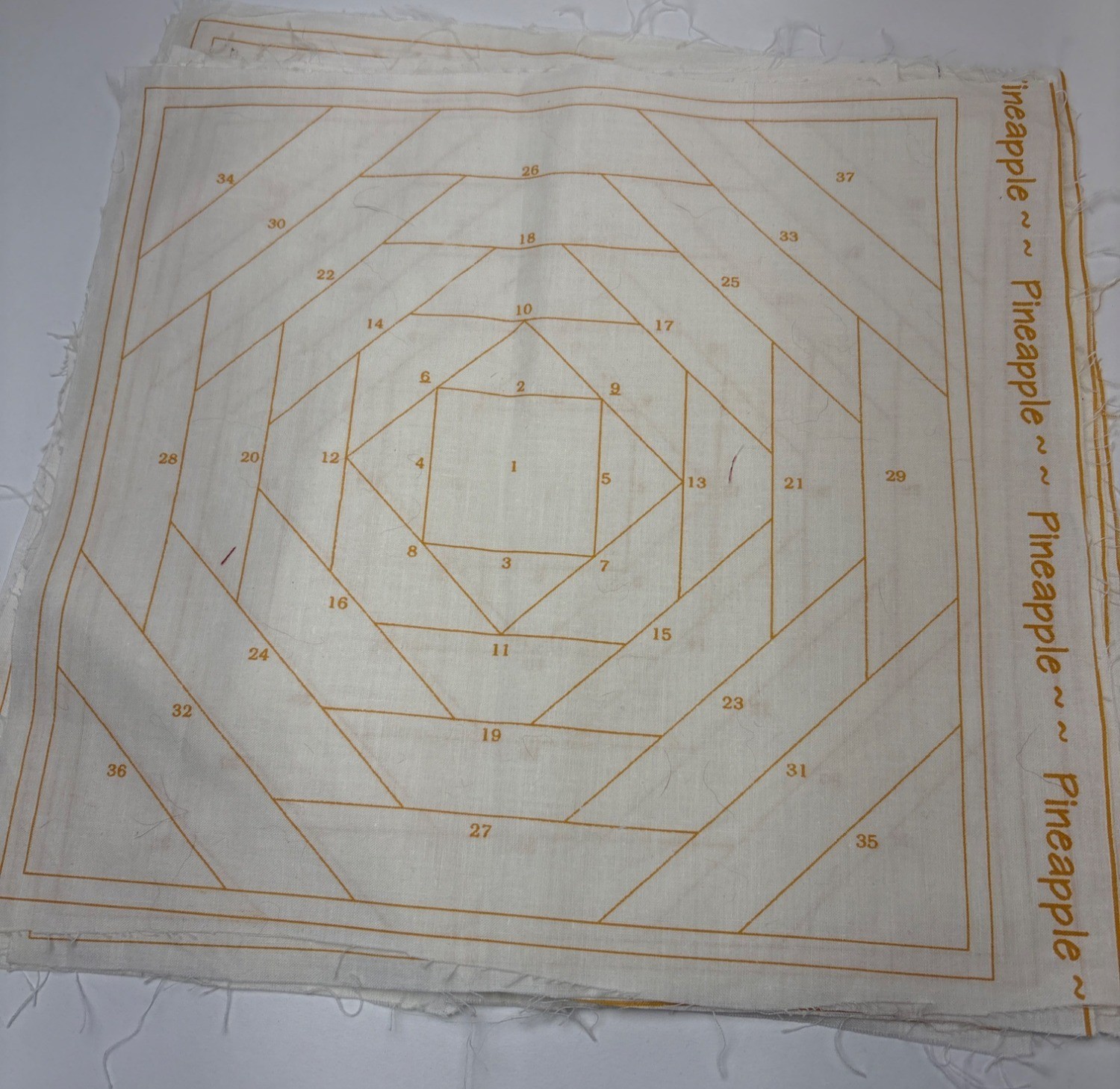 Pineapple Quilt Foundation Paper Piecing Fabrics 12 Pcs Cotton DIY Craft Sewing