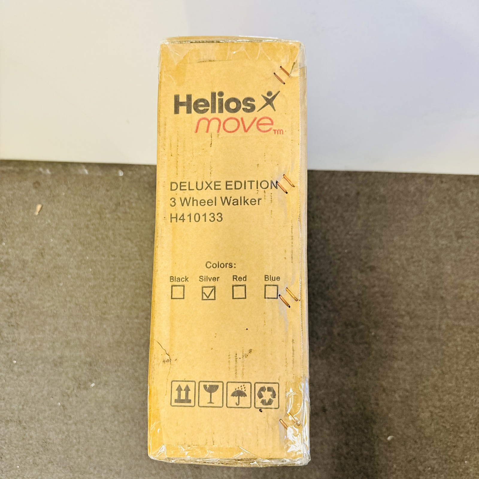Helios Move Deluxe Edition 3 Wheel Rollator Walker Silver H410133 Tri-Walker