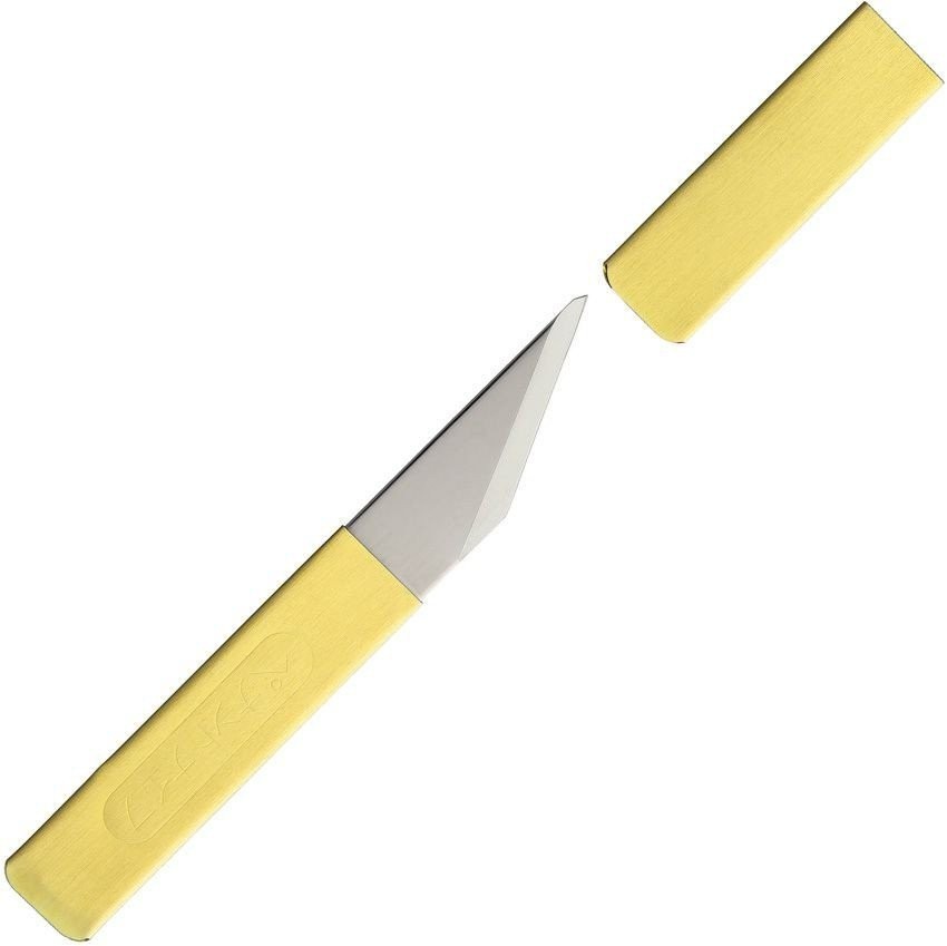 Yoshiharu Penanto Fixed Knife Stainless Steel Blade Brass Handle - PENANTO-KNIFE