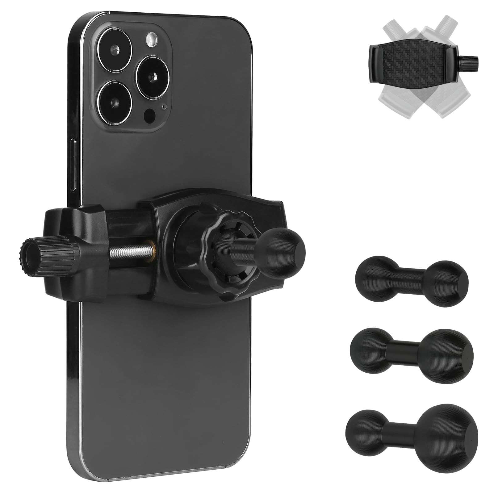 Holder with 3 Ball Adapters,Aluminum Alloy 17 mm to 17 mm/17 mm to 20 mm/17mm...