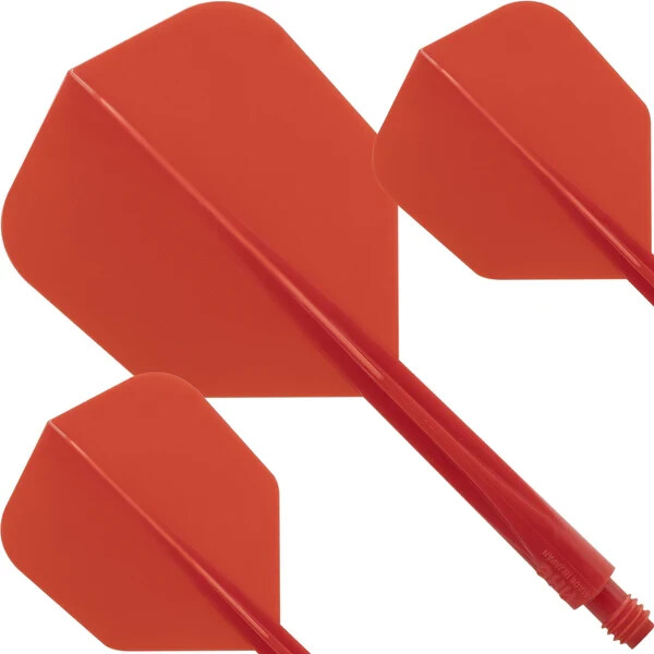 SOLID RED CONDOR AXE DART SHAFT/FLIGHT COMBO SMALL FLIGHT LONG SHAFT