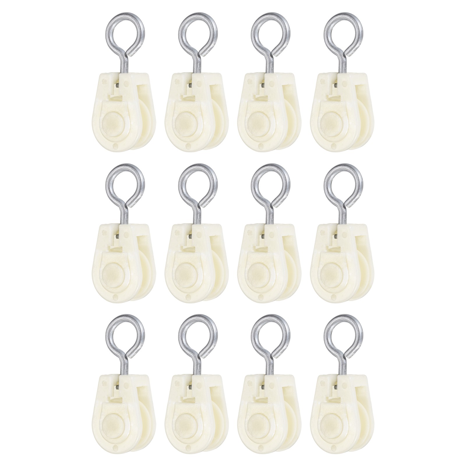 Nylon Pulley Wheel, (0.59" ID 2.91" L) (12Pcs), Single Sheave Lifting Rope