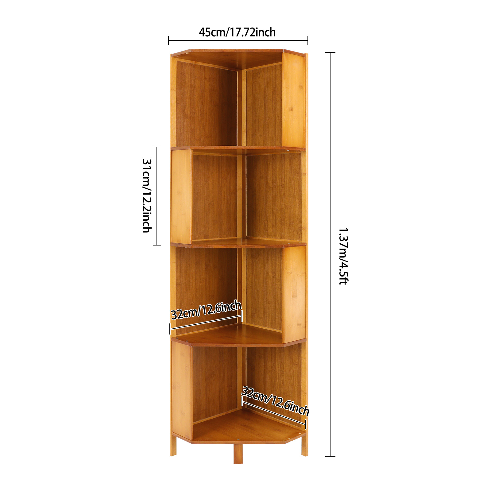 Corner Bookcase A-Shaped Display Bookshelf Multifunctional Storage Display Stand