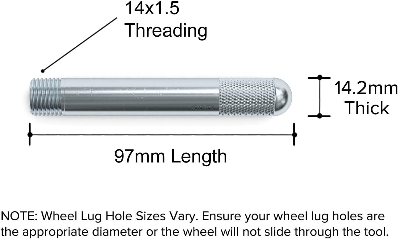 Silver Wheel Alignment Pin Tool - M14x1.5 - Perfect for Easy Wheel Installations