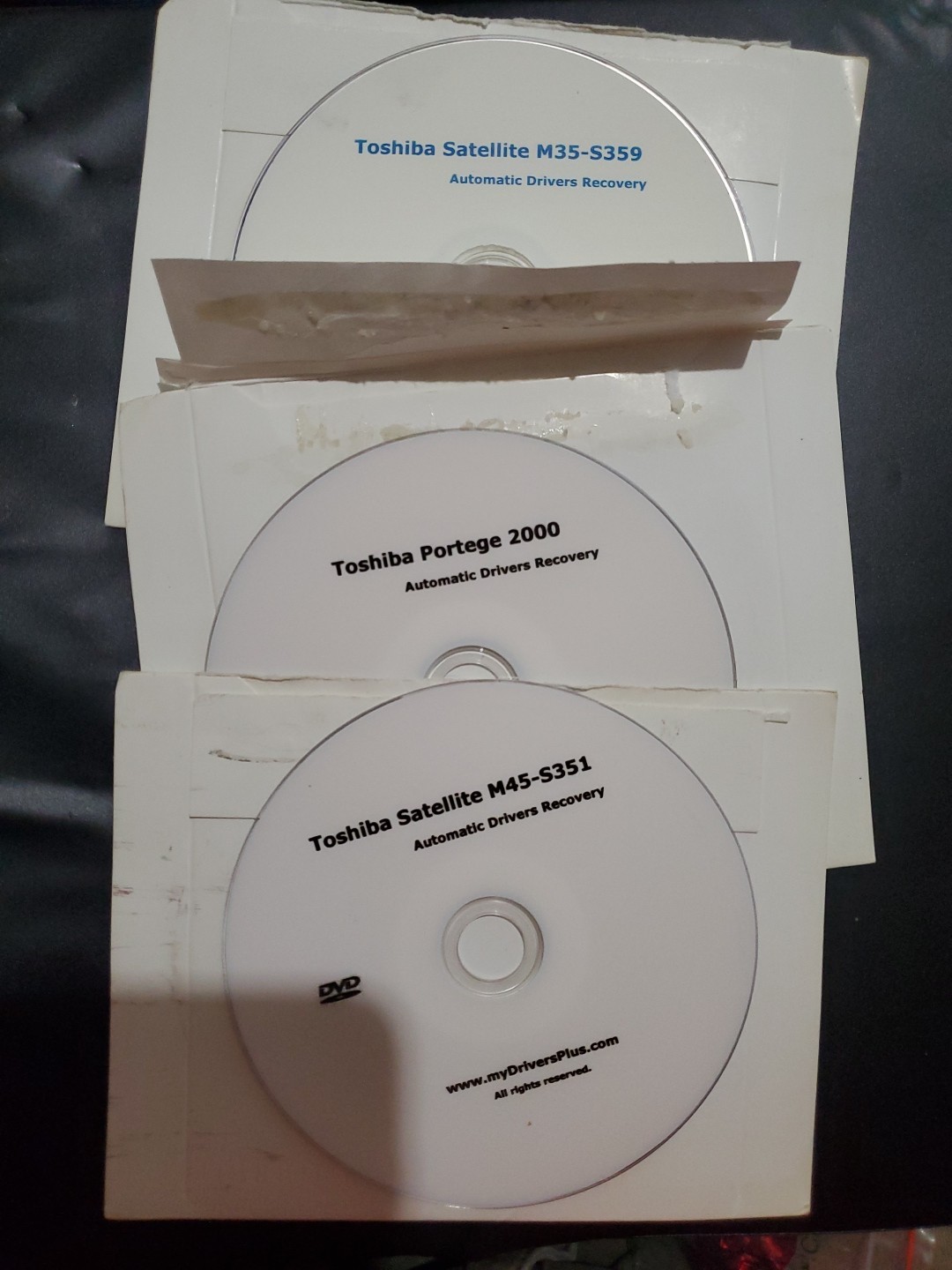 Toshiba Drivers Recovery CD Roms