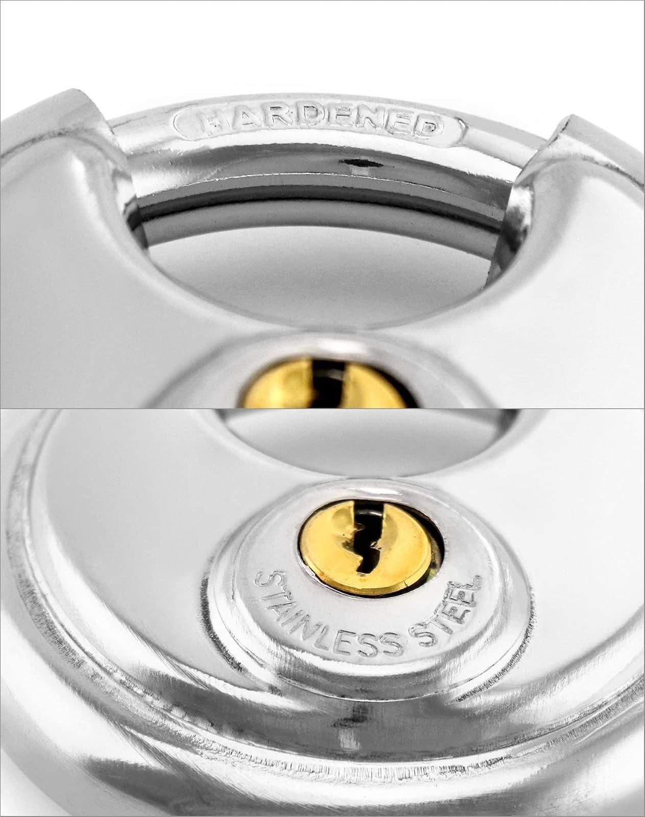 QWORK Keyed Alike Disc Padlock 8 Pack Stainless Steel Locks