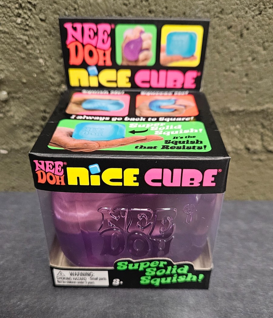 Schylling Nee Doh Nice Cube PURPLE - NEW (26070HY) Squishy