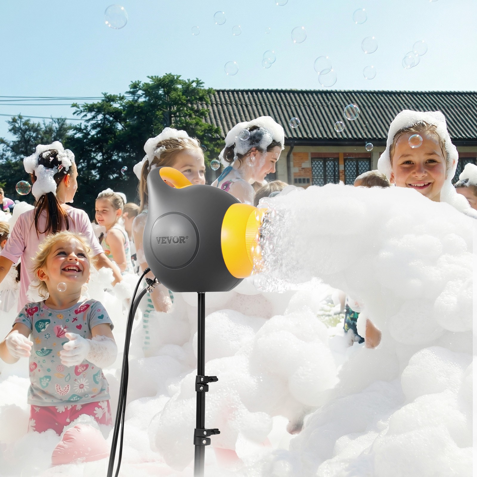 VEVOR Foam Machine Party Foam Cannon 115 W Foam Cannon for Party Grey & Yellow