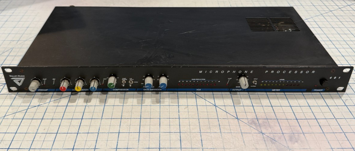 Valley Audio 401 Microphone Processor Black with Mounting Backets No Cords Works