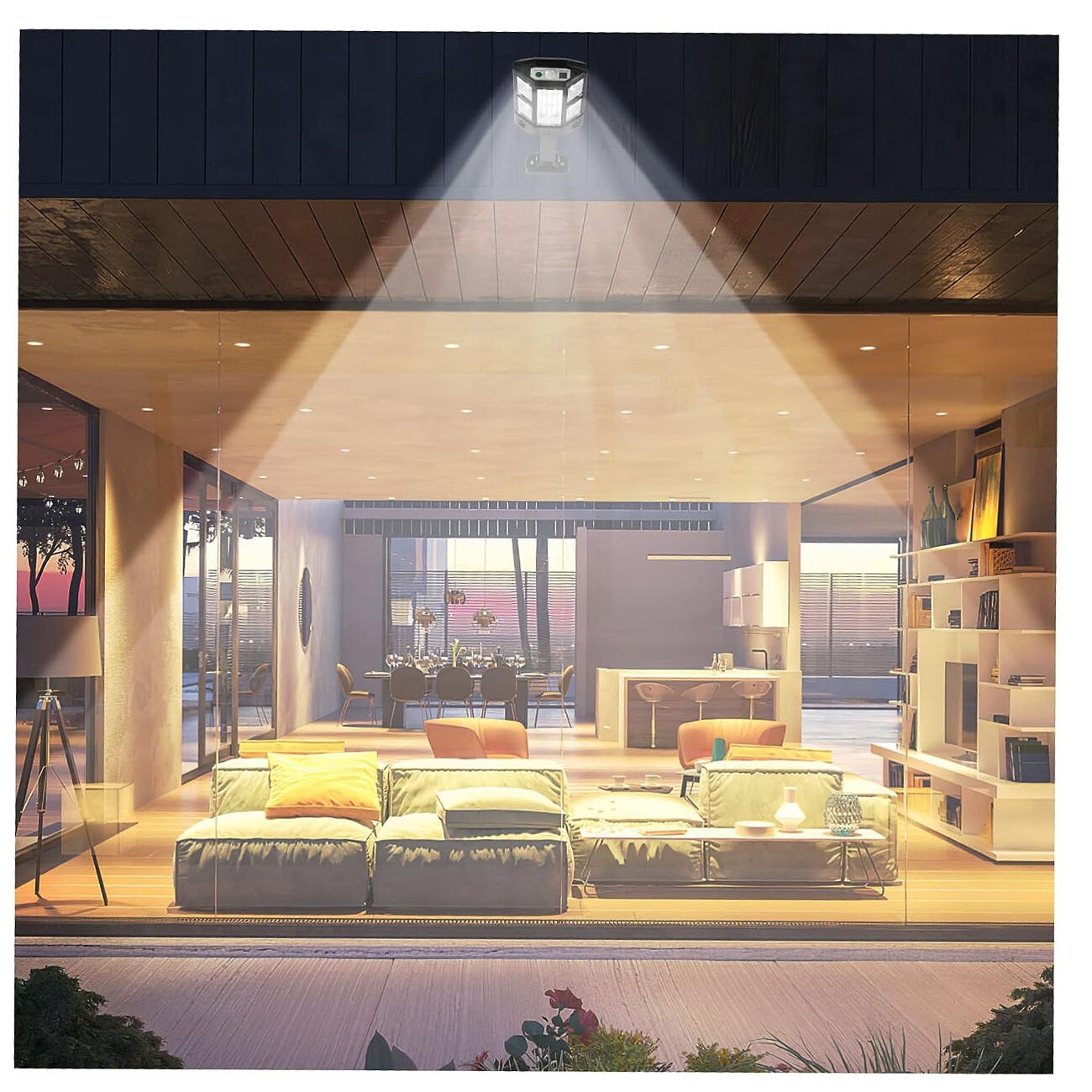 2PCS 99000000LM LED Solar Wall Light Commercial Dusk To Dawn Outdoor Street Lamp
