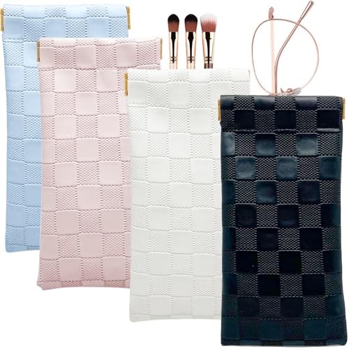 Sunglasses Case Soft Eyeglass Cases for Women Pcs Portable Squeeze Top 4