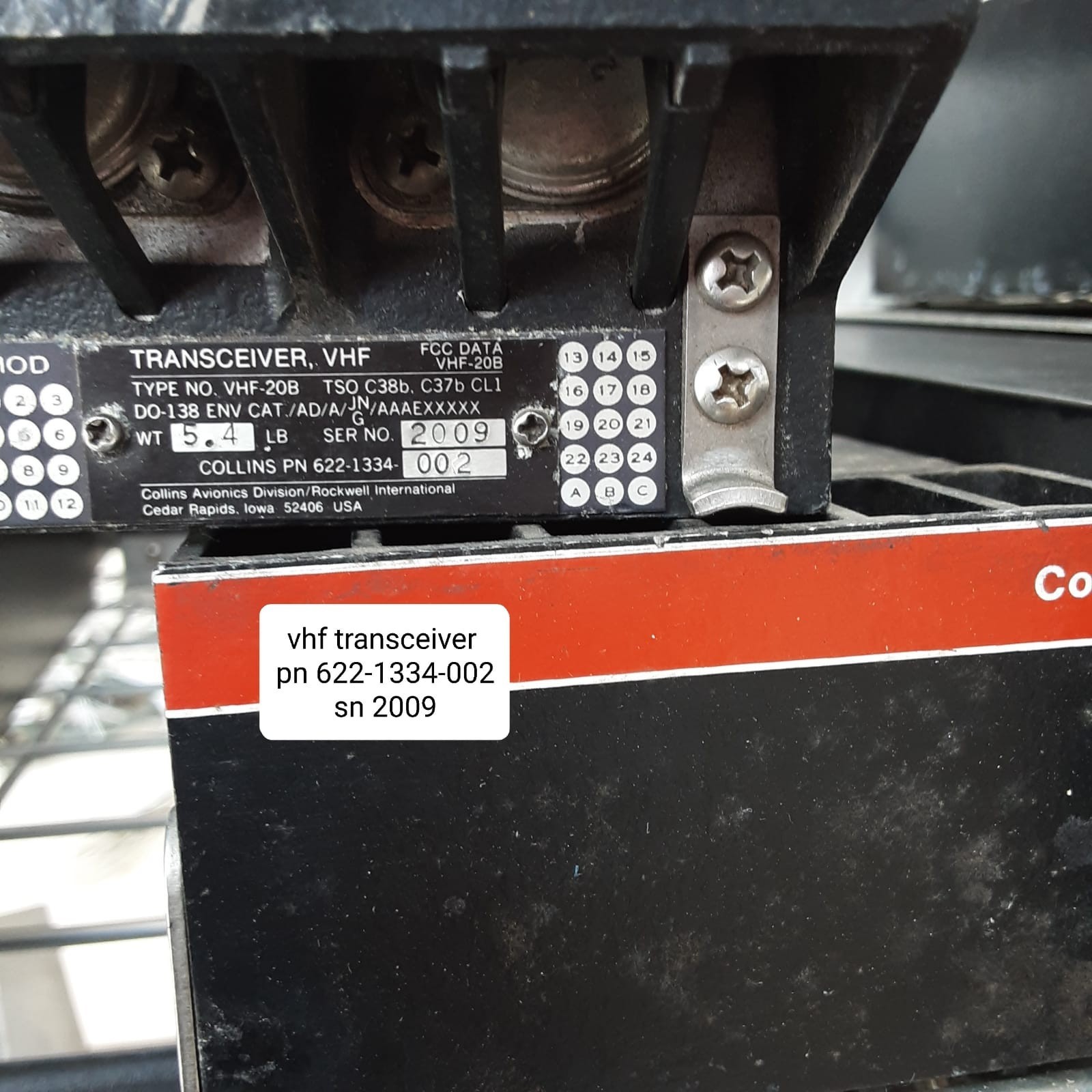 COLLINS TRANSCIEVER P/N 622-1334-002