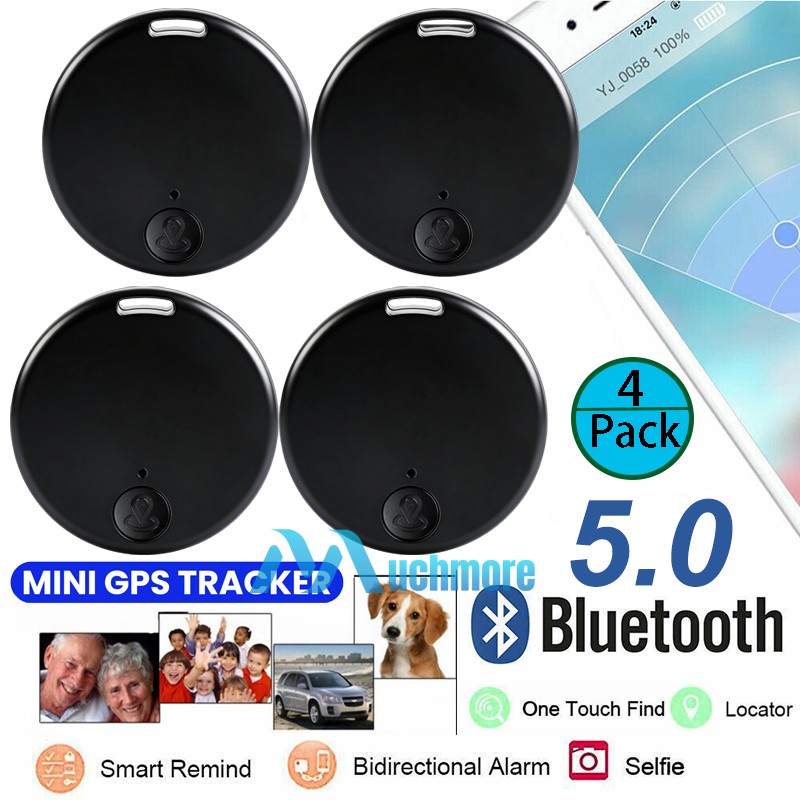 4 Pack GPS Bluetooth Tracker (Slim and Mate) Pet Child Wallet Key Finder Locator