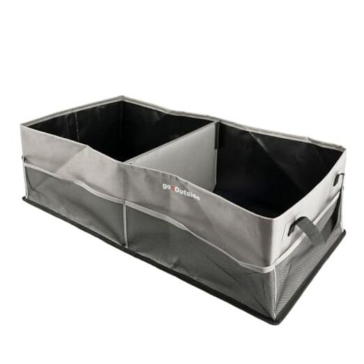 Heavy-Duty Waterproof Car Trunk Organizer – Rugged PVC-Coated Organizer, L Gray