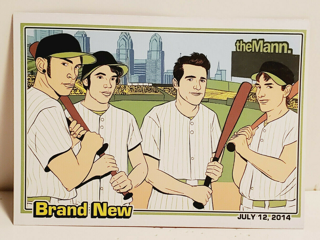 BRAND NEW 2014 TOUR MANN MUSIC CENTER PHILADELPHIA CONCERT BASEBALL TRADING CARD