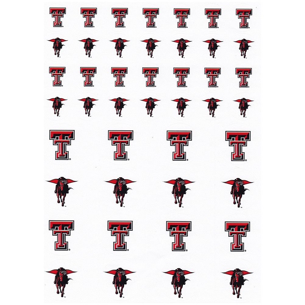 Texas Tech Red Raiders Small Sticker Sheet - 2 Sheets
