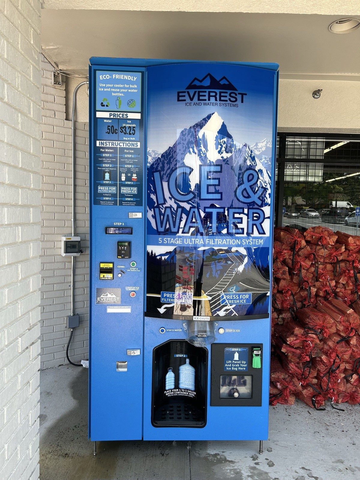 EVEREST VX3 ICE AND WATER VENDING MACHINE FREE SHIPPING in continental US