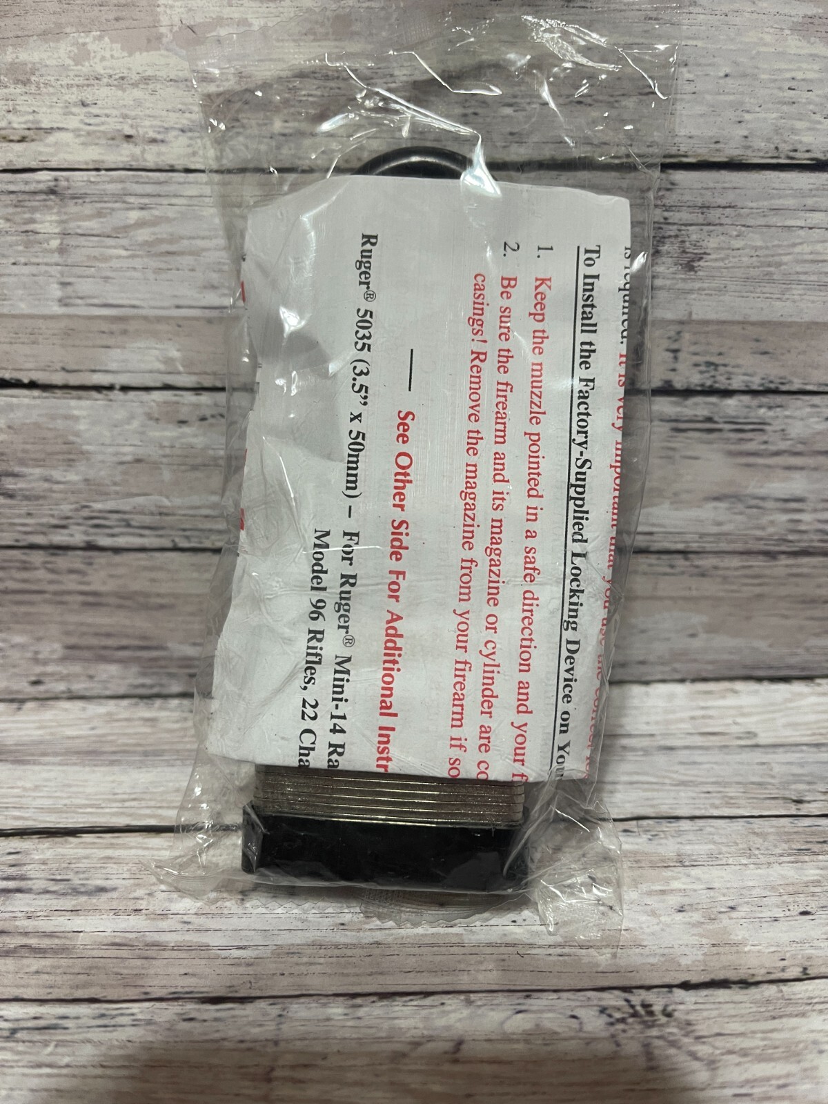 Ruger 5036A Gun Safety Padlock Device with TWO Keys - SEALED NIP