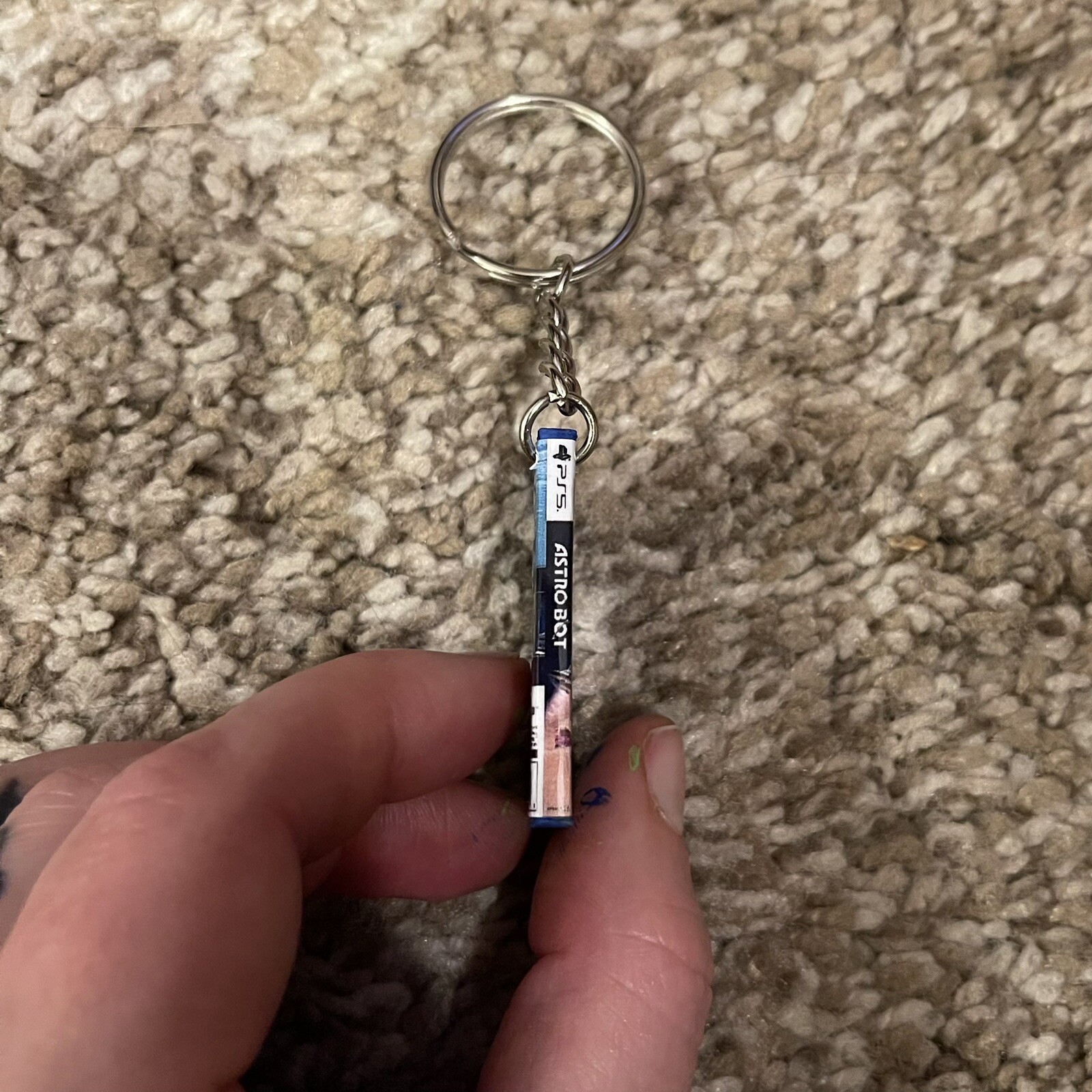 Custom Astro Bot PS5 Case Resin Keychain Handmade