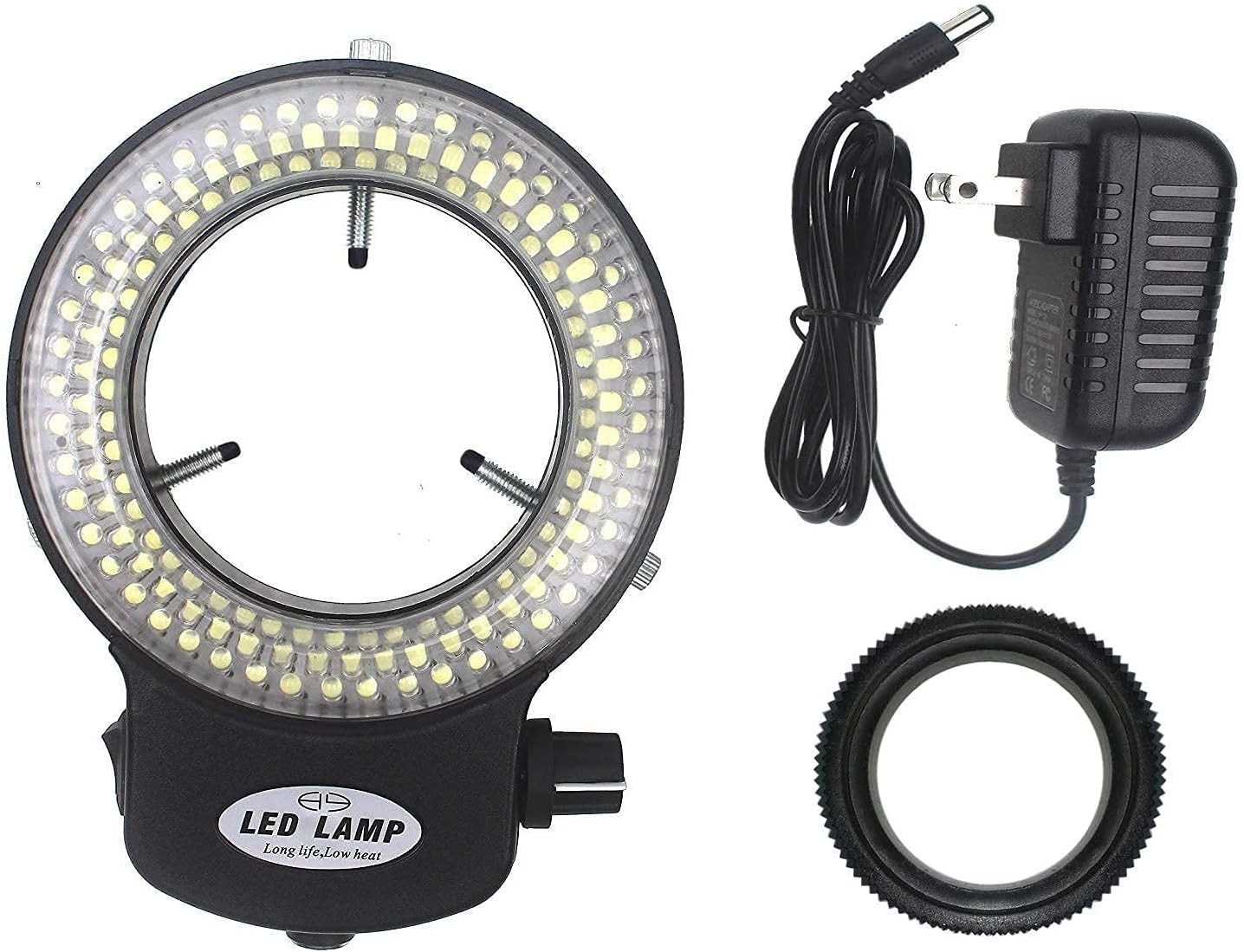 LED-144-ZK Black Adjustable 144 LED Ring Light Illuminator for Stereo Microsc...