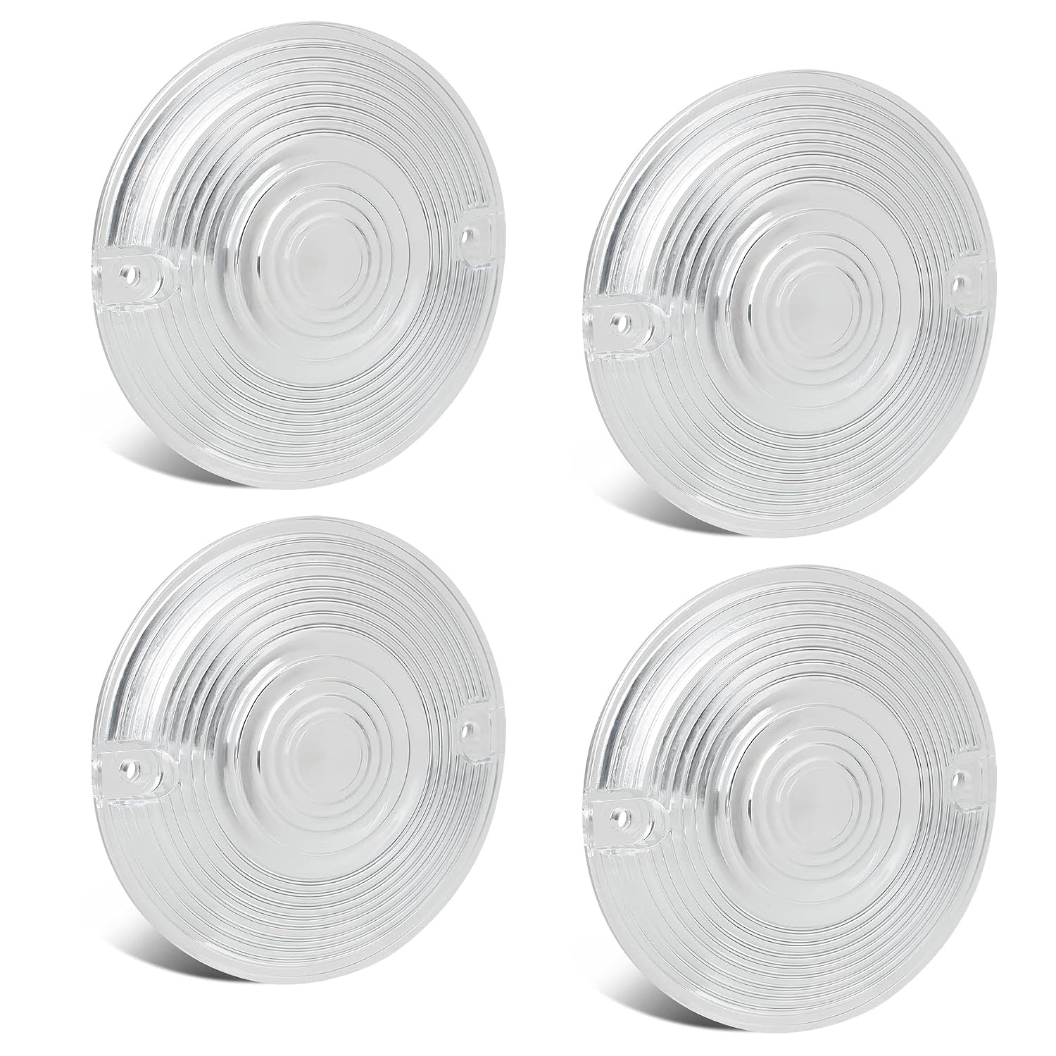 Harley Clear Turn Signal Lens Covers 3 1/4 Inch Compatible with Electra