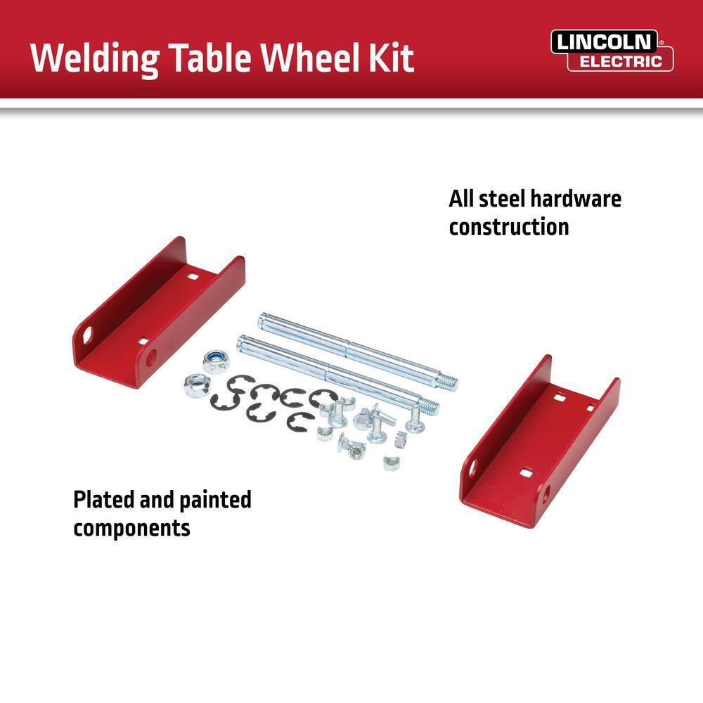 Wheel Kit Accessory for Portable Welding Table and Work Bench