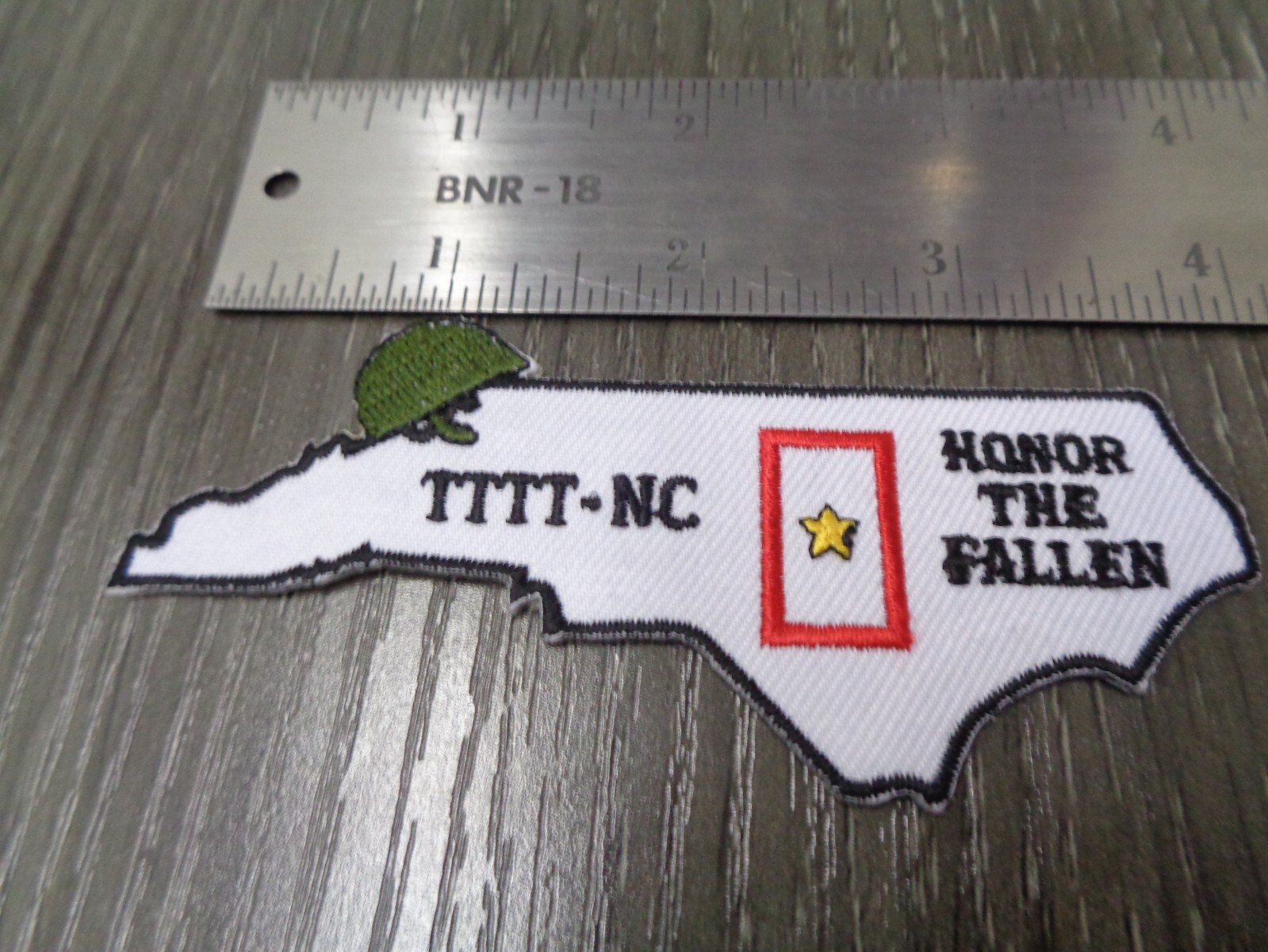 HONOR THE FALLEN NORTH CAROLINA PATCH LARGE COLOR