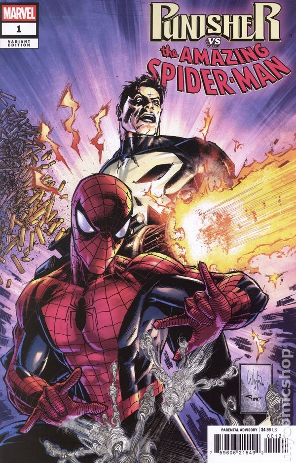 Punisher vs. Spider-Man 1B 2026 Stock Image