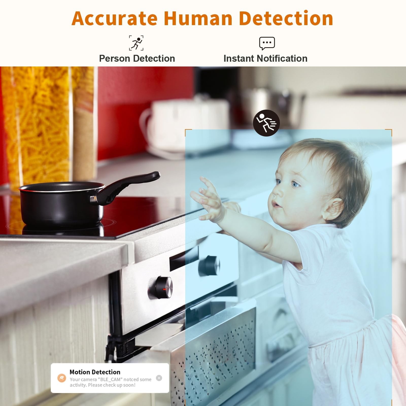 5G Indoor Camera for Home Security, 2K Security Camera, Small, Black