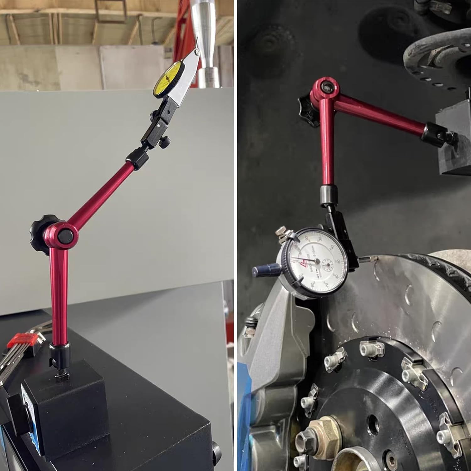 Adjustable Magnetic Base Stand with 360° Movement - 14" Indicator Holder