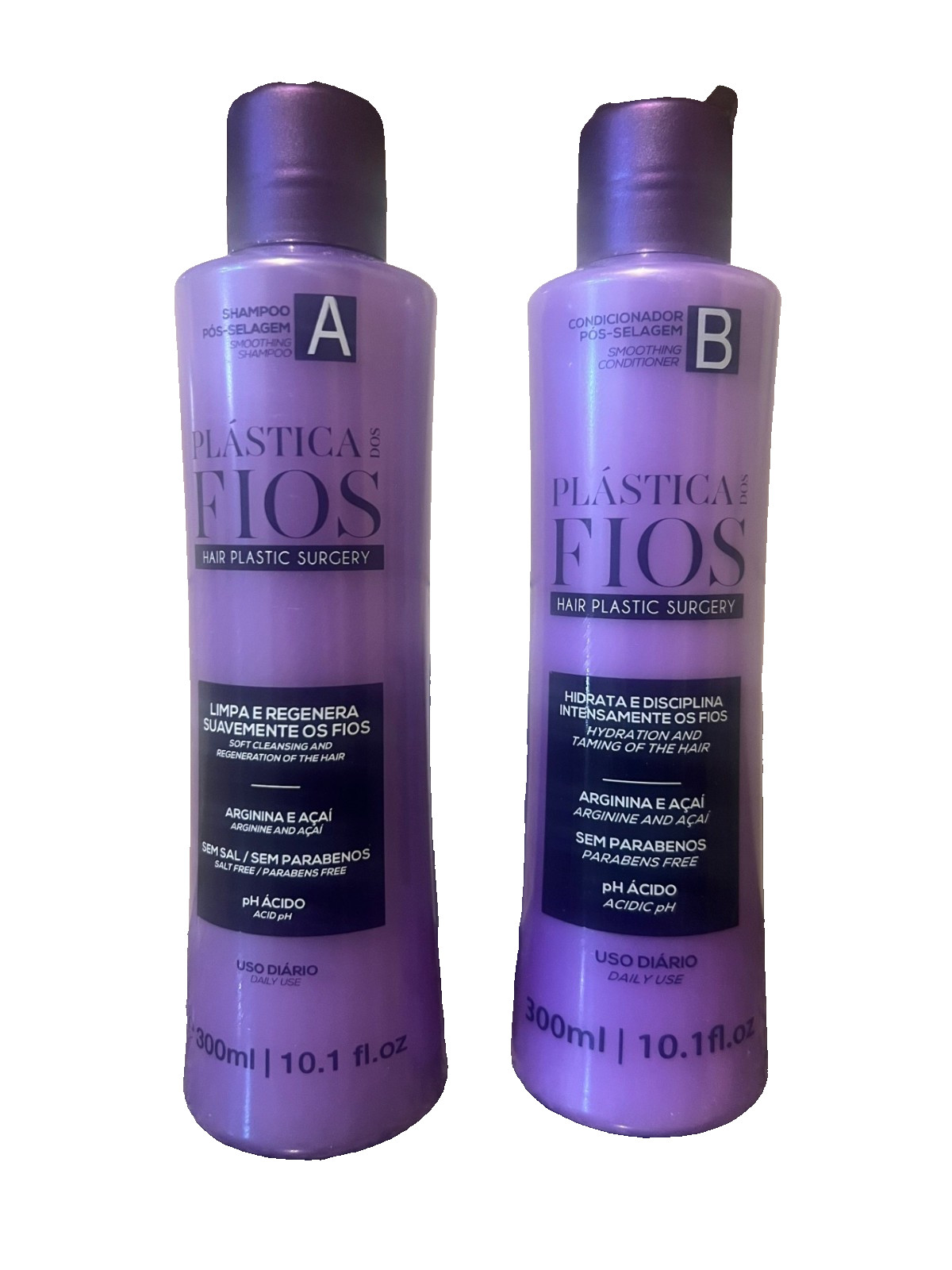 Plástica dos Fios Post Sealing Cadiveu Shampoo and Conditioner 2x300ml