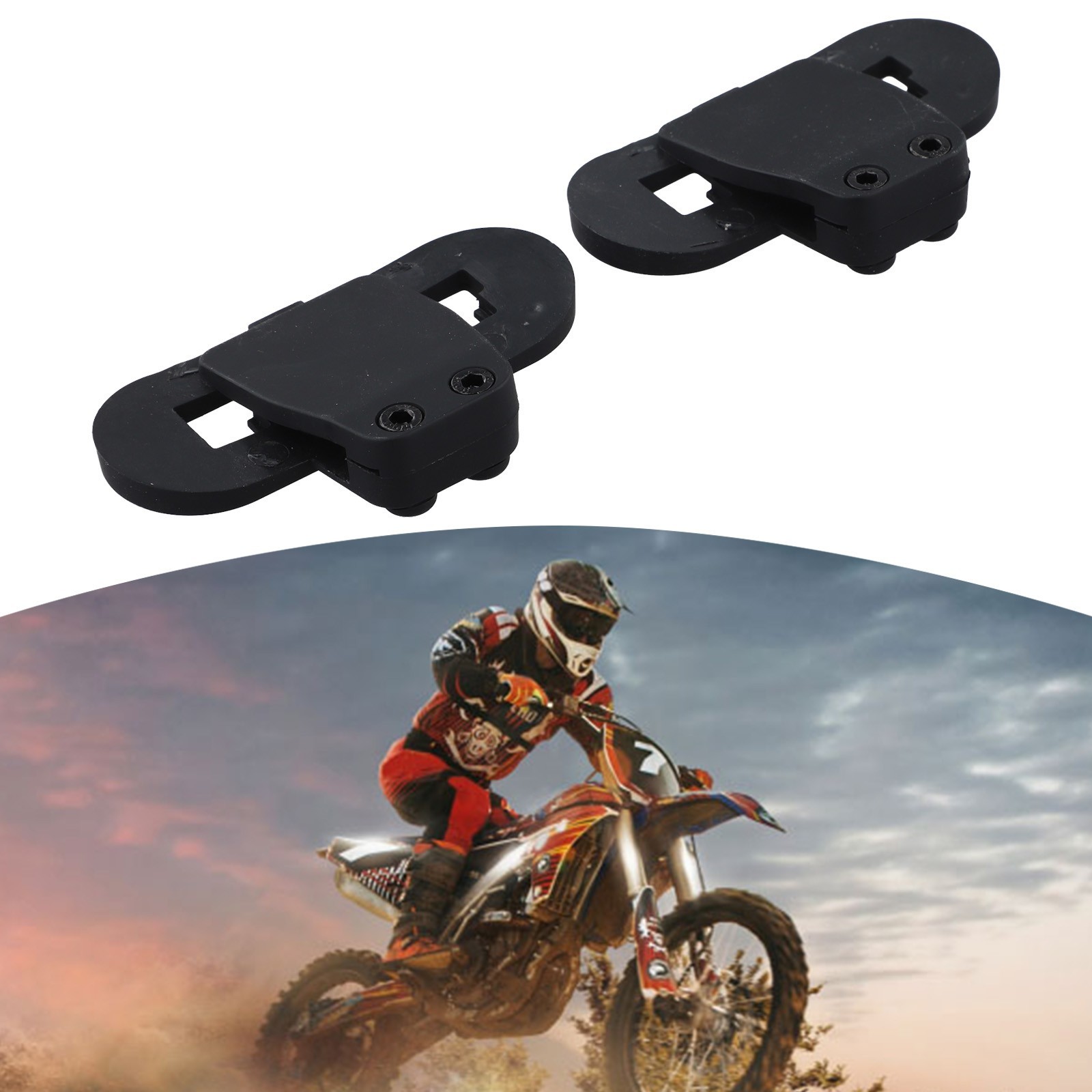 Clamping Bracket 2pcs Walkie-talkie Clamp Mounts Motorcycle Helmet