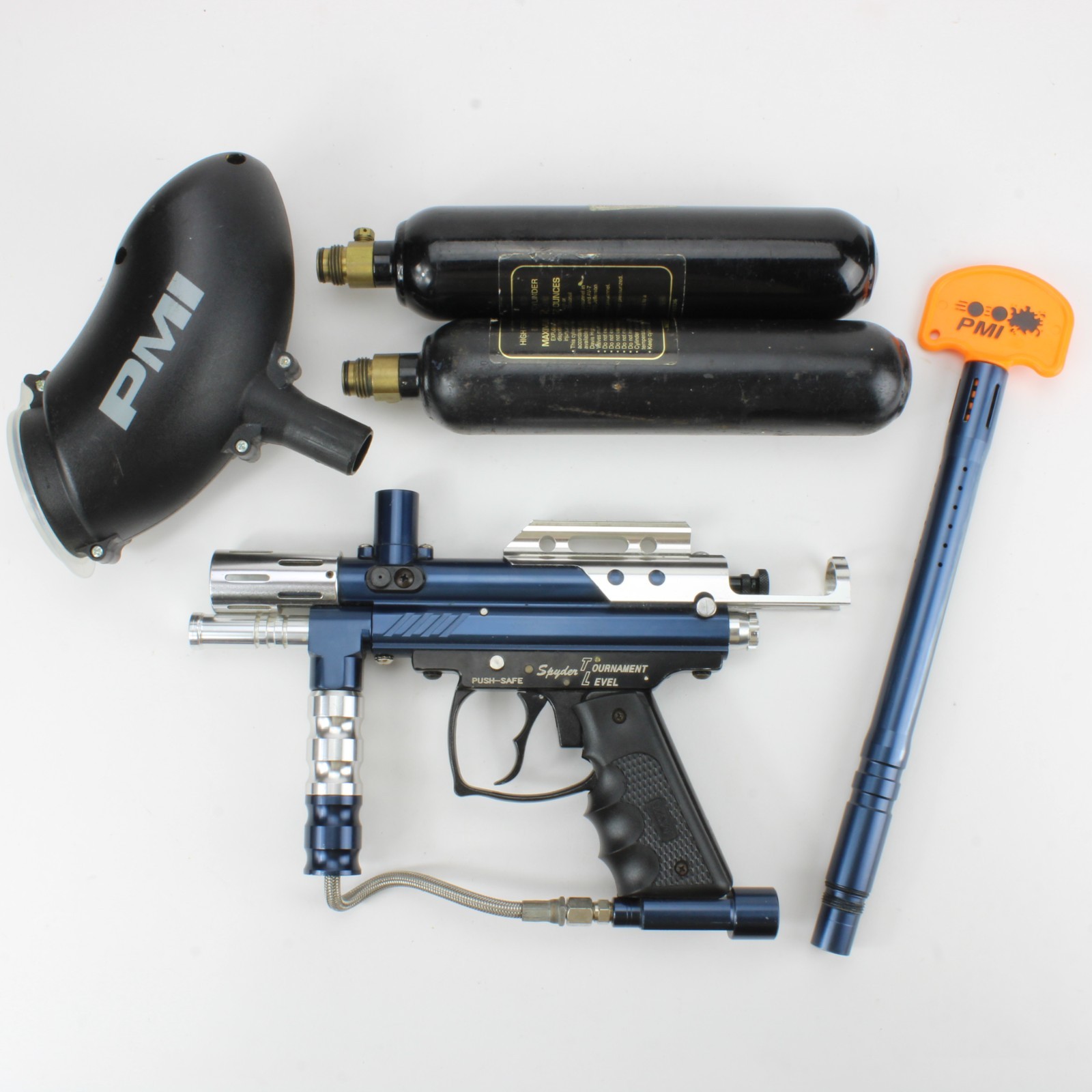 Classic Spyder TL Paintball Marker Gun Blue 12" Barrel Mechanical Semi Auto