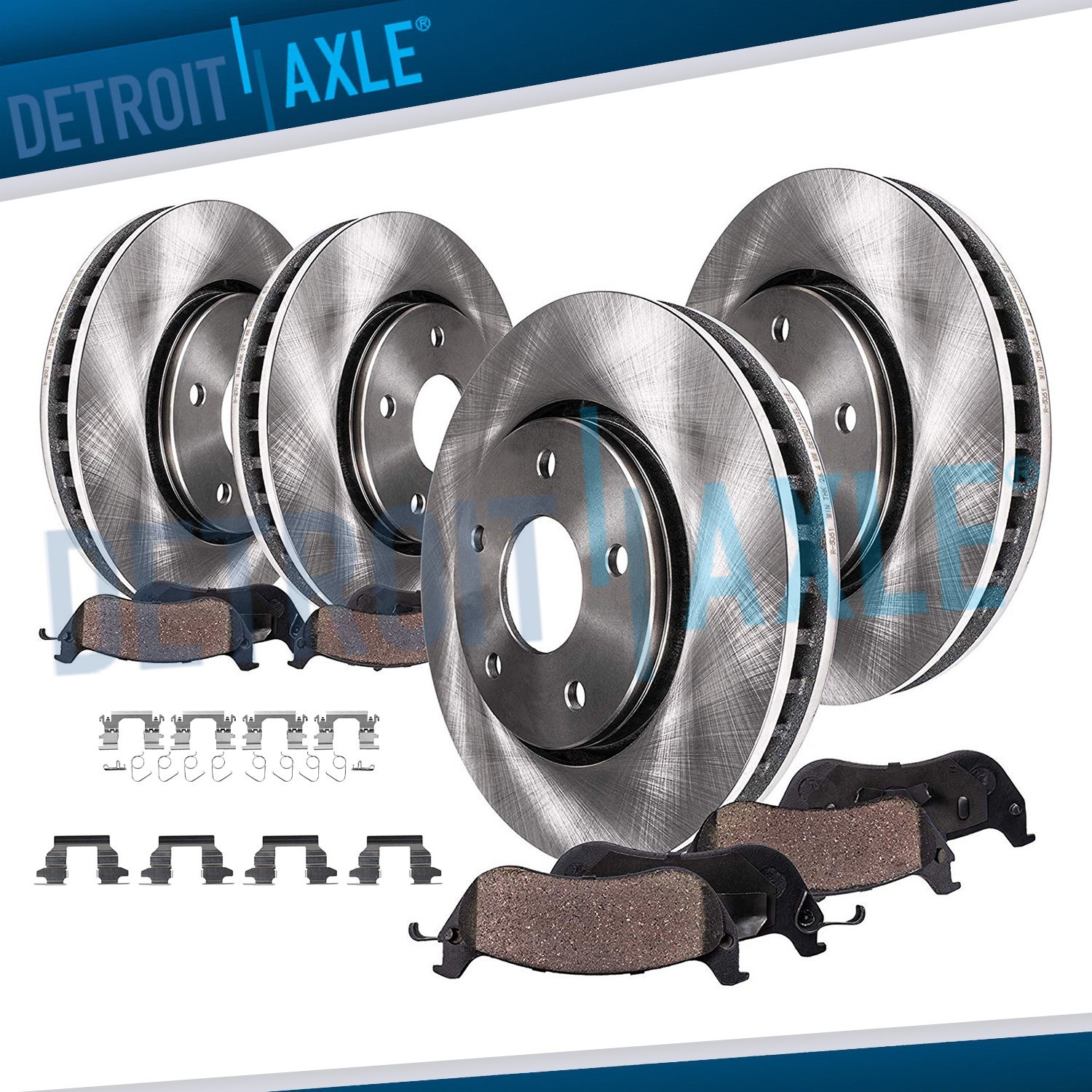 8pc Front Rear Disc Rotors Ceramic Brakes Pads for 2014-2020 Nissan Rogue Sport