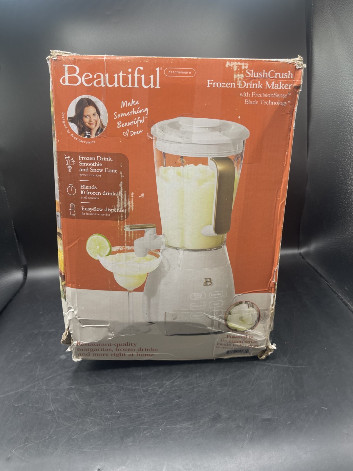 Beautiful 19260 Drew Barrymore Slush Crush 60 oz 4-Speed Frozen Drink Maker