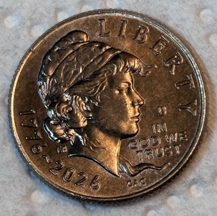 2026 D Emerging Liberty Dime Improper Annealed Error Nice Contrast!