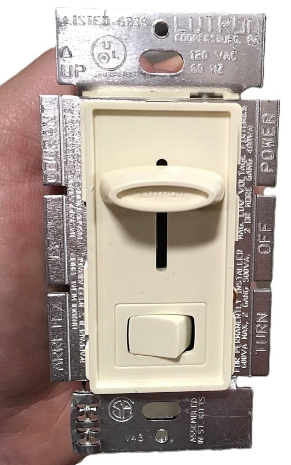 Lutron Skylark SLV-600P-LA Light Almond 450W Low Voltage Pole Wall Dimmer Switch