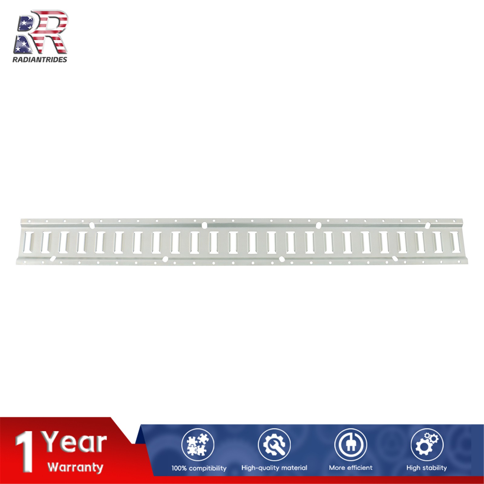 Horizontal Silver E Track Rails 4 Pack 4 Foot Fit For Enclosed Cargo Trailer