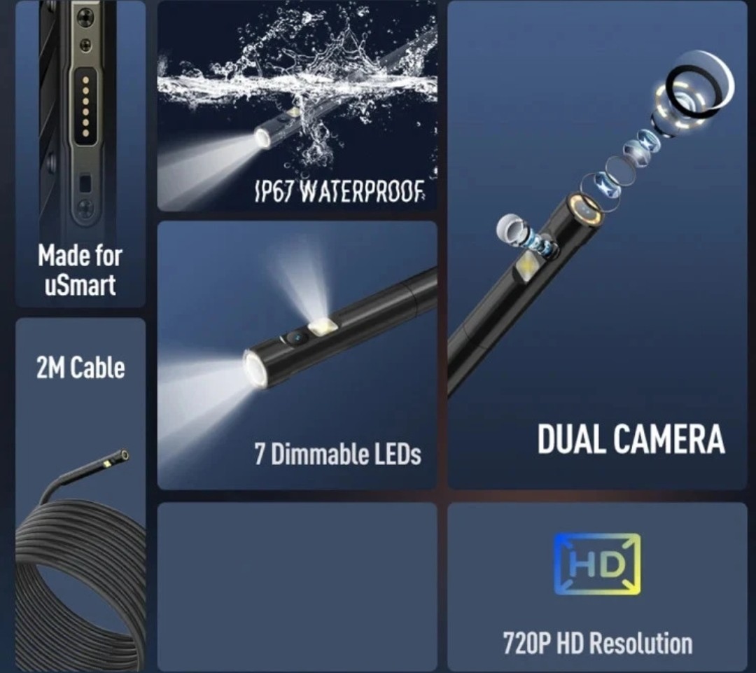Endoscope E2 IP67 Waterproof Digital Endoscope for Ulefone Armor 9 / 9E / Power