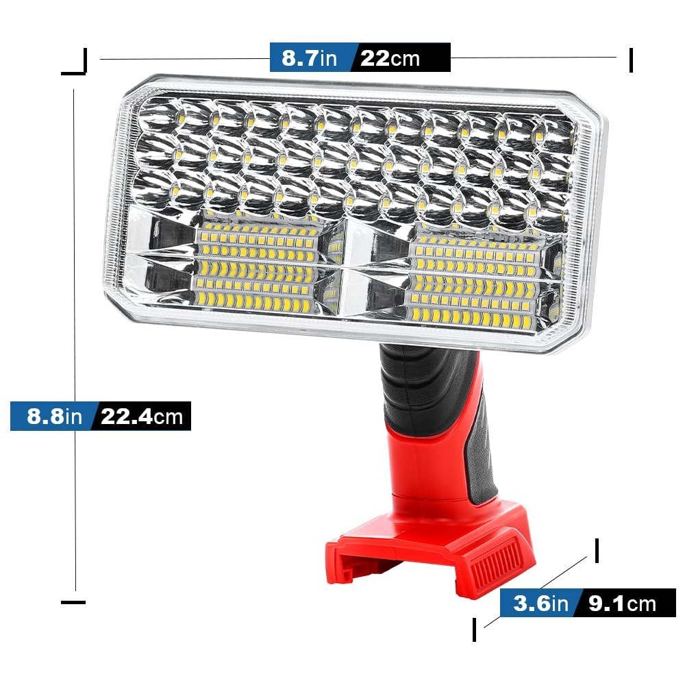 4200LM 40W LED Work Light Compatible with Milwaukee 18V Battery Bright Camping