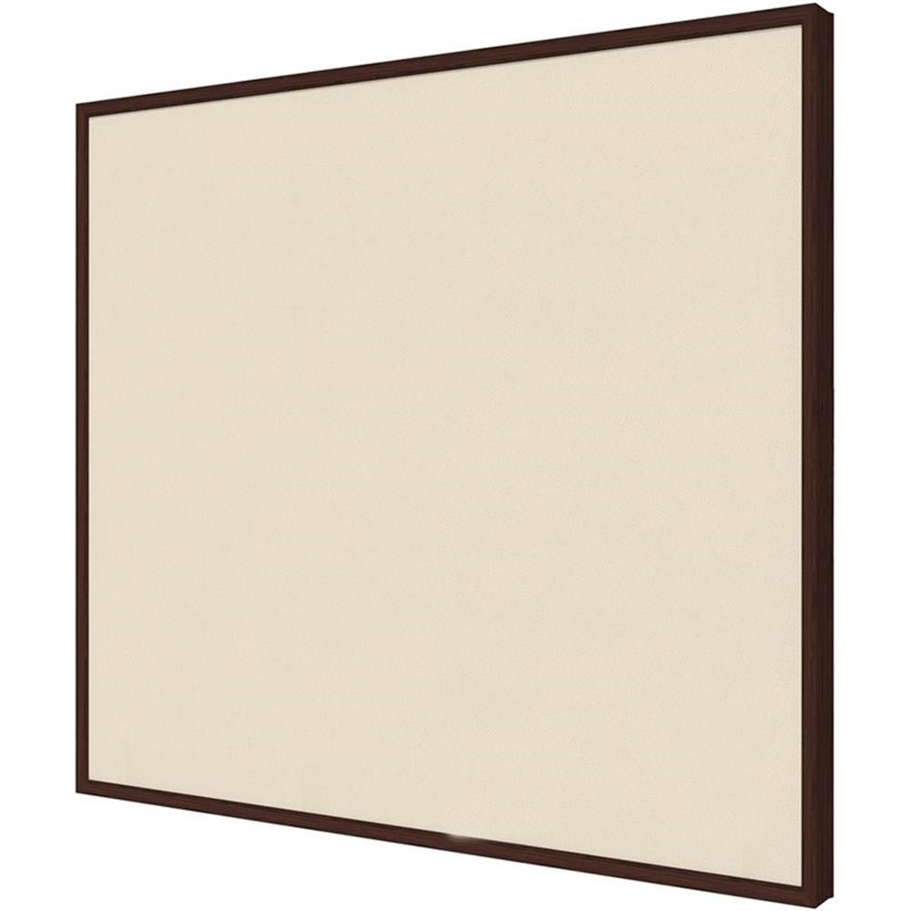 Ghent's Fabric 4' x 4' Bulletin Board with Espresso Trim in Beige