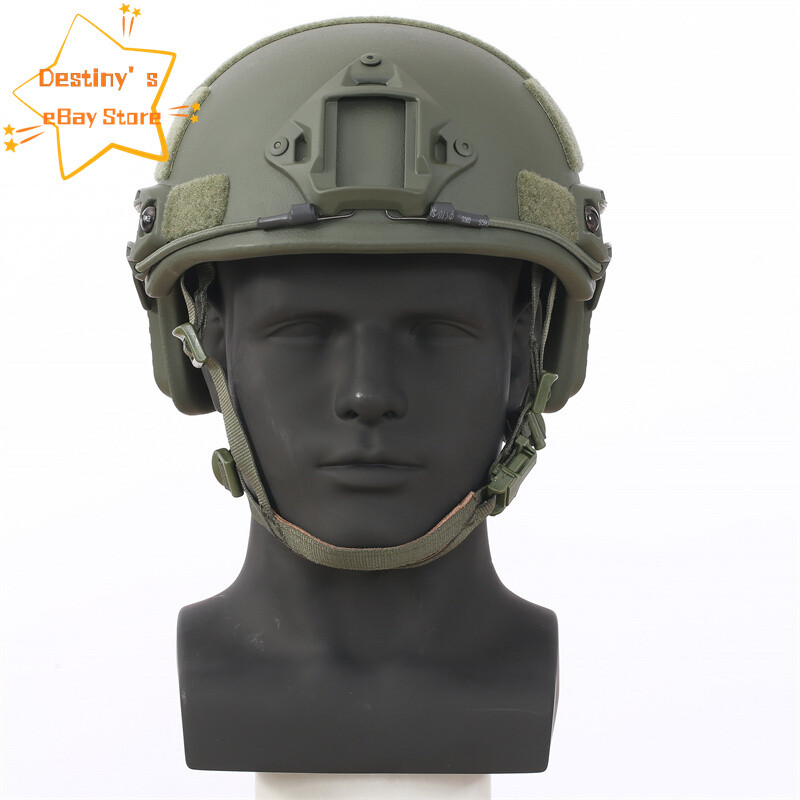 BALLISTIC IIIA Level 3 Green FAST UHMWPE Bulletproof Tactical Helmet 1PC US Ship