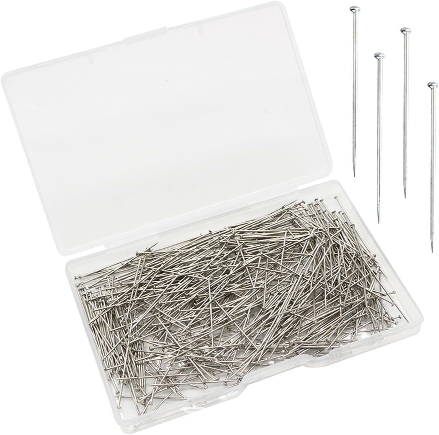 500 Pcs Stainless Steel Straight Pins - Ideal for Dressmaking & Jewelry Making