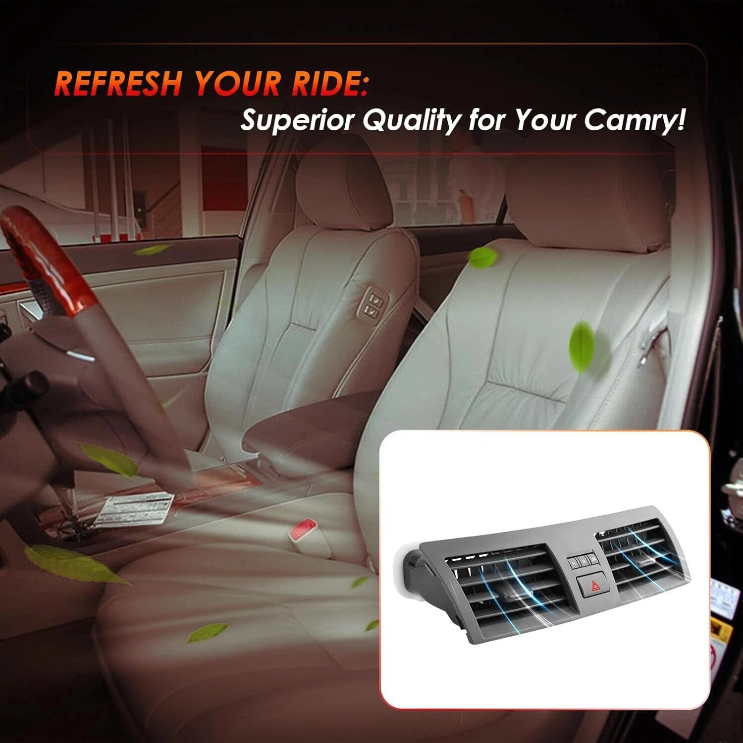 Console Dash Center Air Vents Trim Insert For 2007-2011 Toyota Aurion Camry XV40