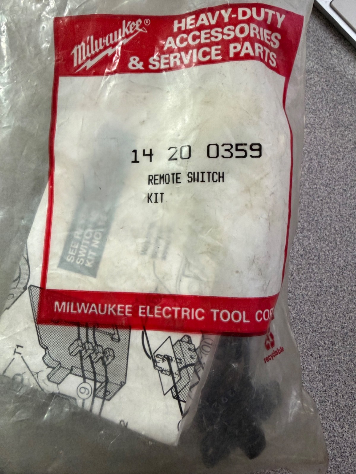 New MILWAUKEE 14-20-0359 REMOTE SWITCH KIT NOS OEM Genuine For Various Drills