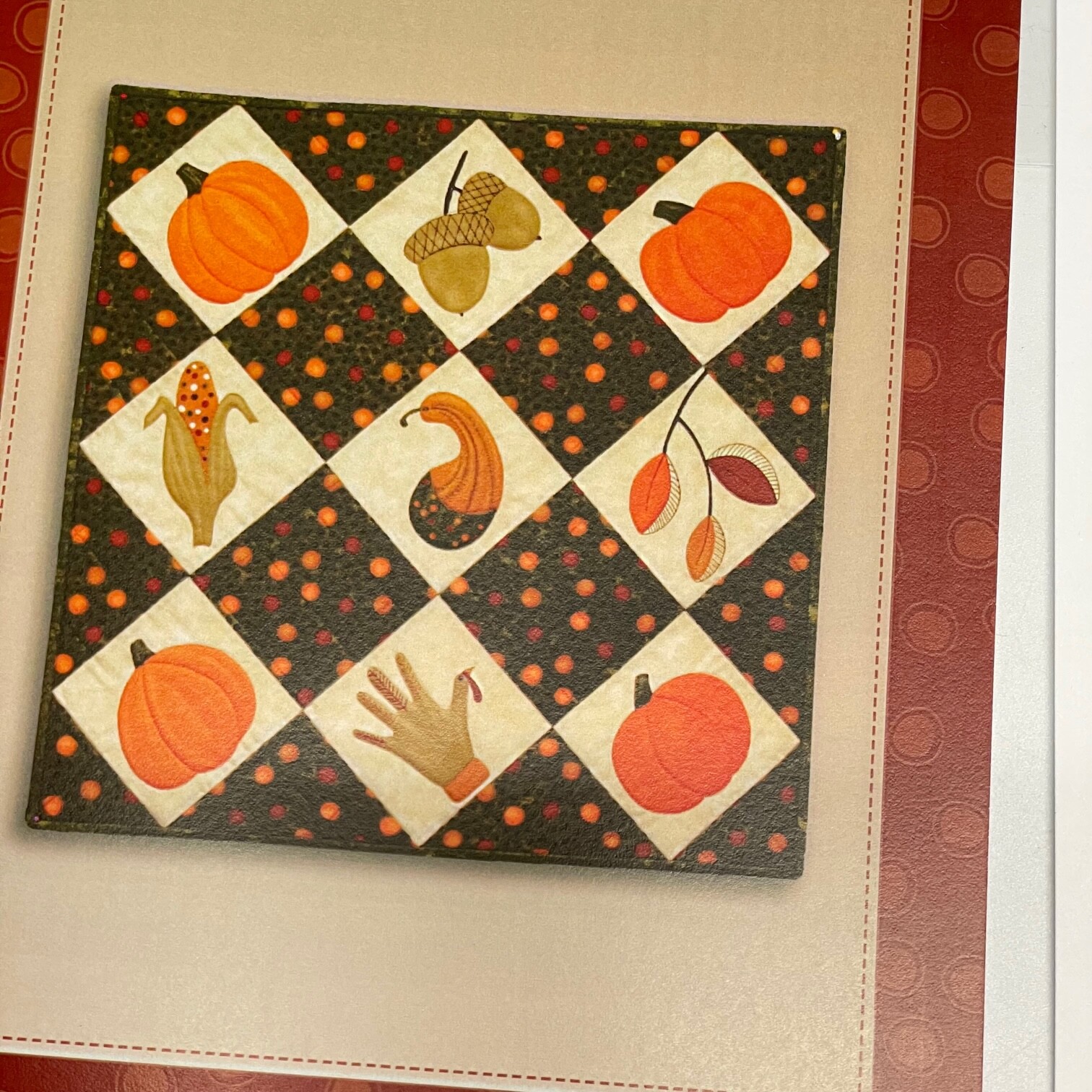 Quilt pattern Tablemat 23x23 Simply Fall 2009 Pieces from My Heart MODA