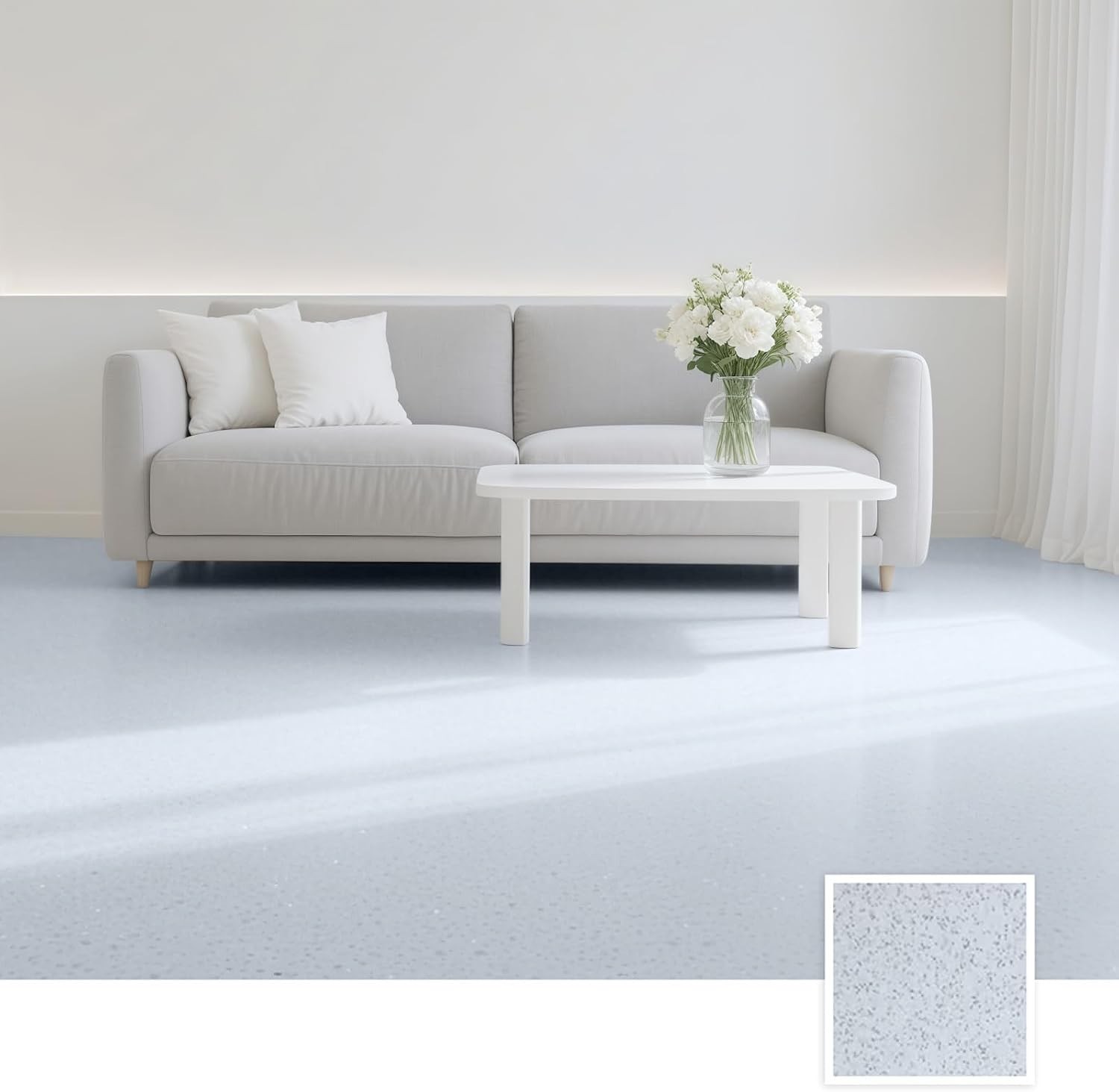 Epoxy Colored Sand Floor Paint – High Gloss Marble Effect, Stain Resistant 35 OZ