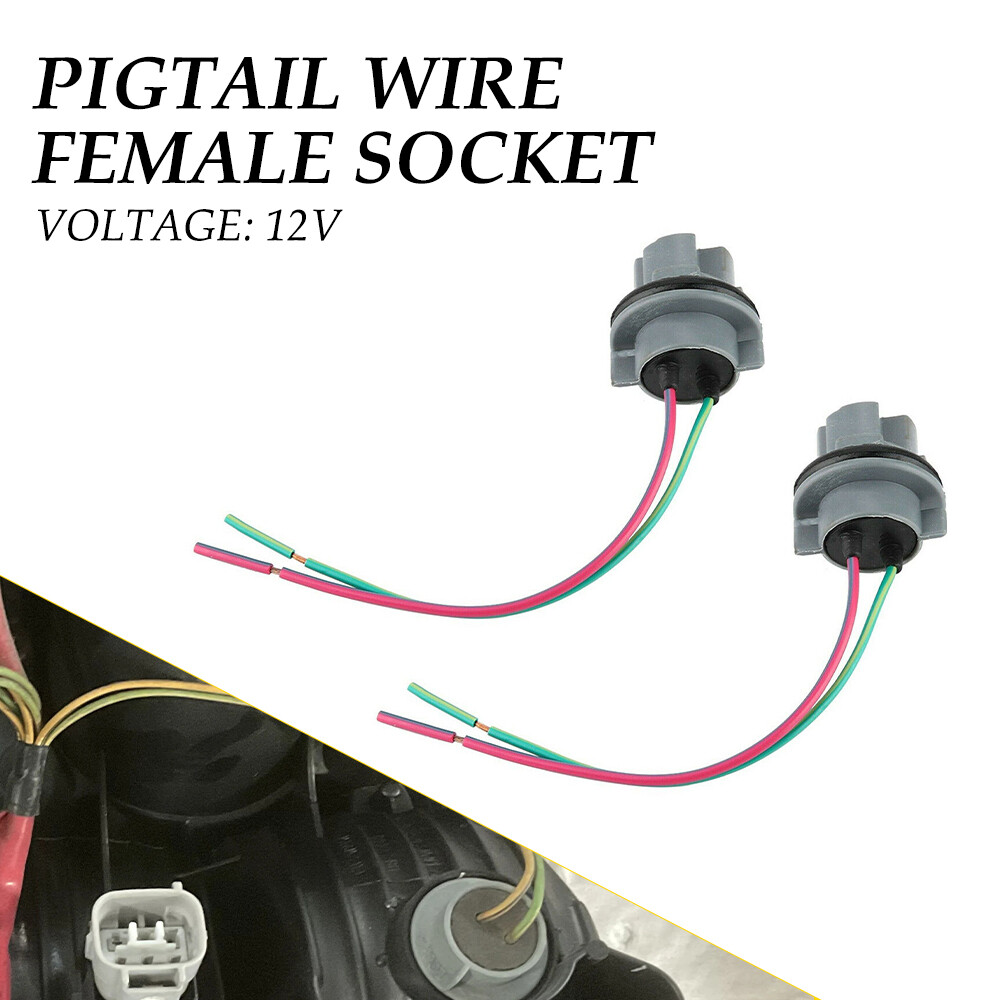 7440 Bulb Pigtail Wire Female Front Socket Turn Signal Light Harness Connector