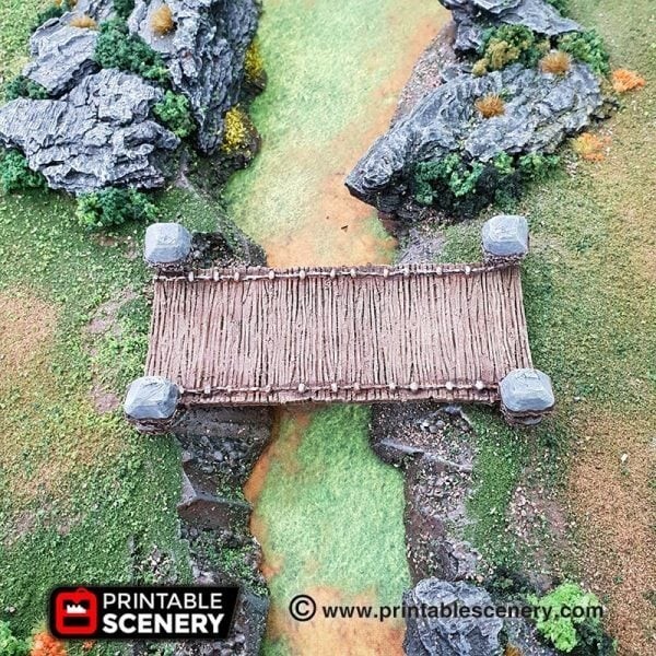 Chasm Bridge FDM 3D Printed Scatter Terrain Tabletop War Gaming DND (32mm)